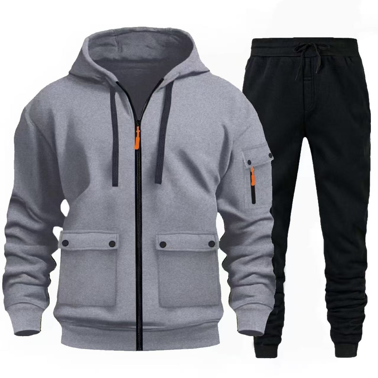 Herren sportlicher Jacke mit praktischen Taschen und Jogginghose Krohn-e