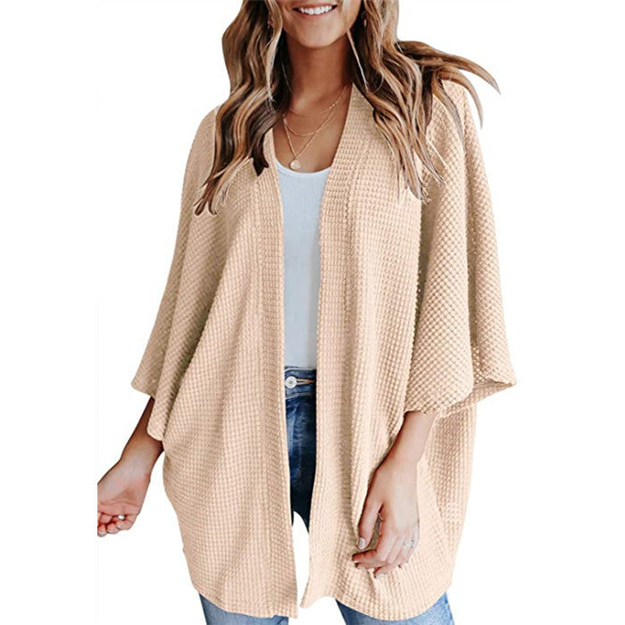 Damen lässiger Strickjacke im Waffelmuster Krohn-e