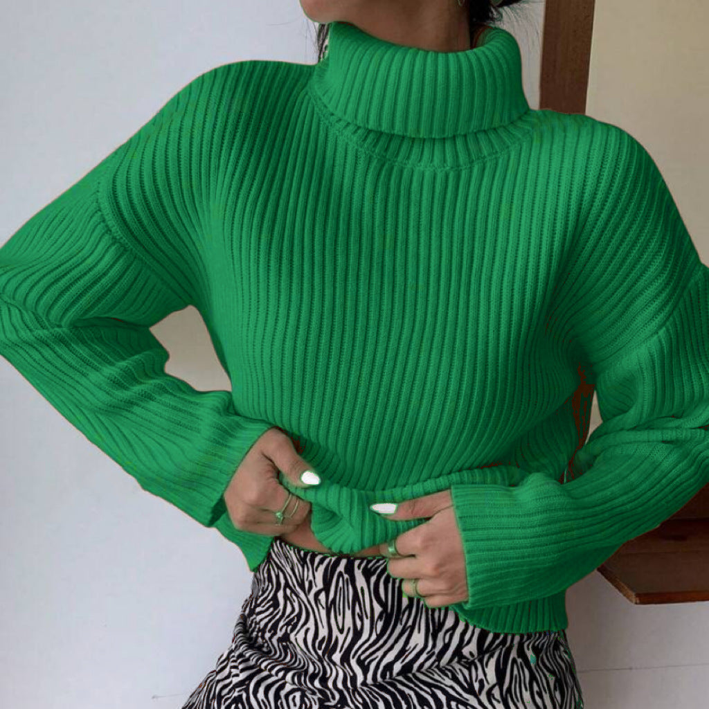 Damen Hochwertiger Rollkragenpullover mit strukturiertem Rippstrick Krohn-e