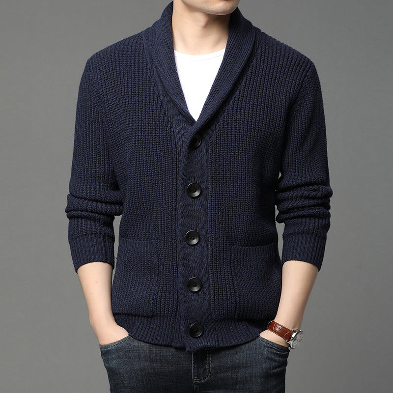 Herren Strickjacke mit Schalkragen und praktischen Taschen Krohn-e