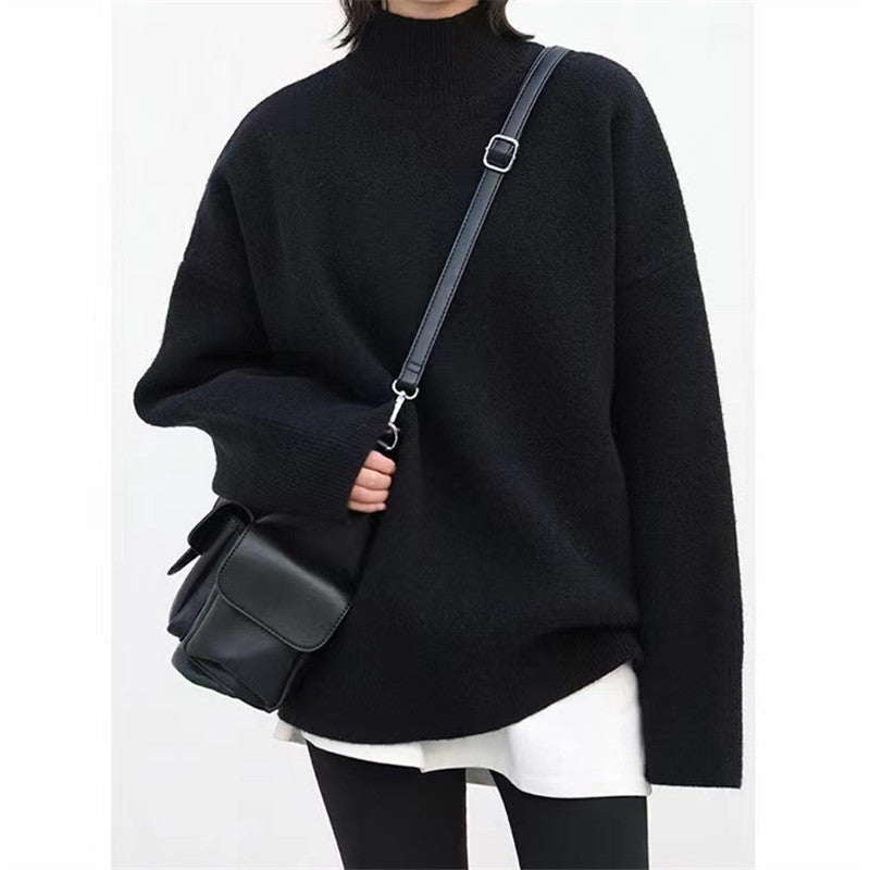 Damen Hochwertiger Rollkragenpullover mit oversized Schnitt und eleganten Ärmelabschlüssen Krohn-e
