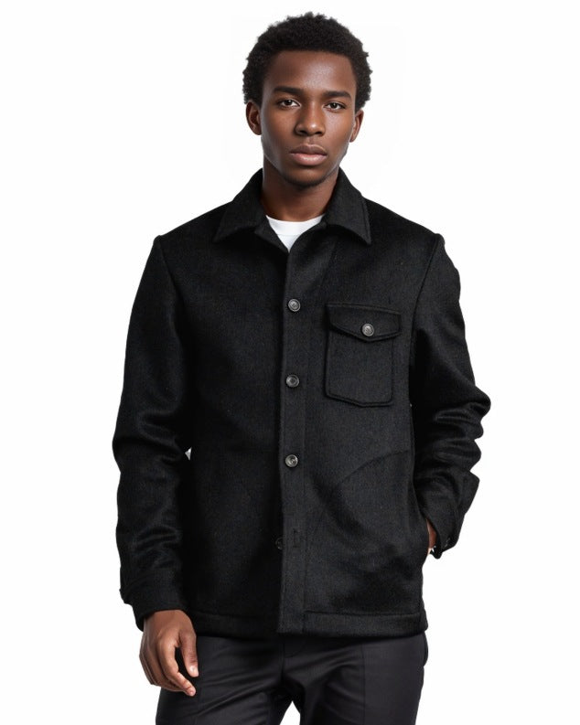 Herren Wolljacke mit praktischem Brusttaschen Krohn-e