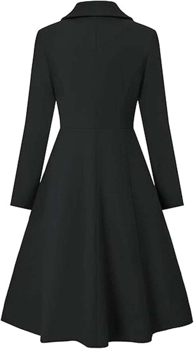 Damen Eleganter Oversize-Mantel mit doppelter Knopfreihe Krohn-e
