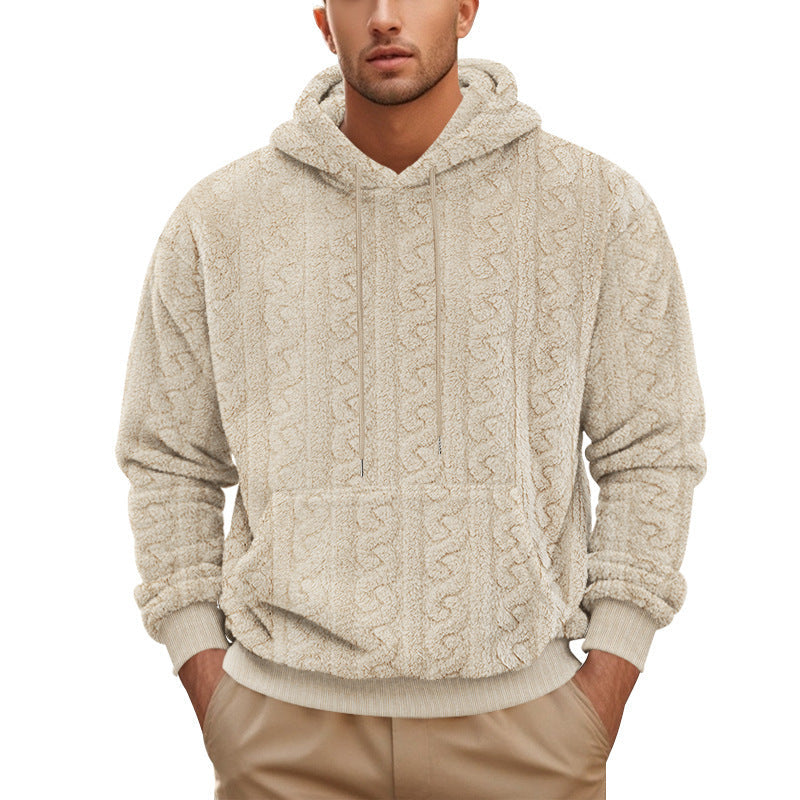 Herren gemütlicher Fleece Hoodie mit Kapuze und Kängurutasche Krohn-e