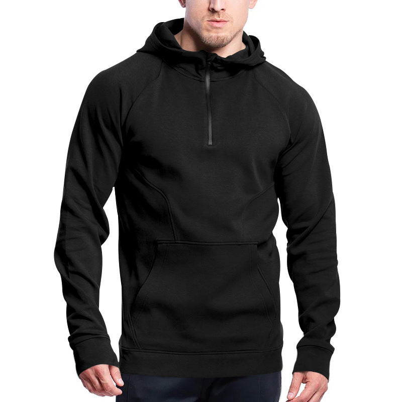 Herren funktioneller Kapuzenpullover mit Reißverschluss und praktischer Kängurutasche Krohn-e
