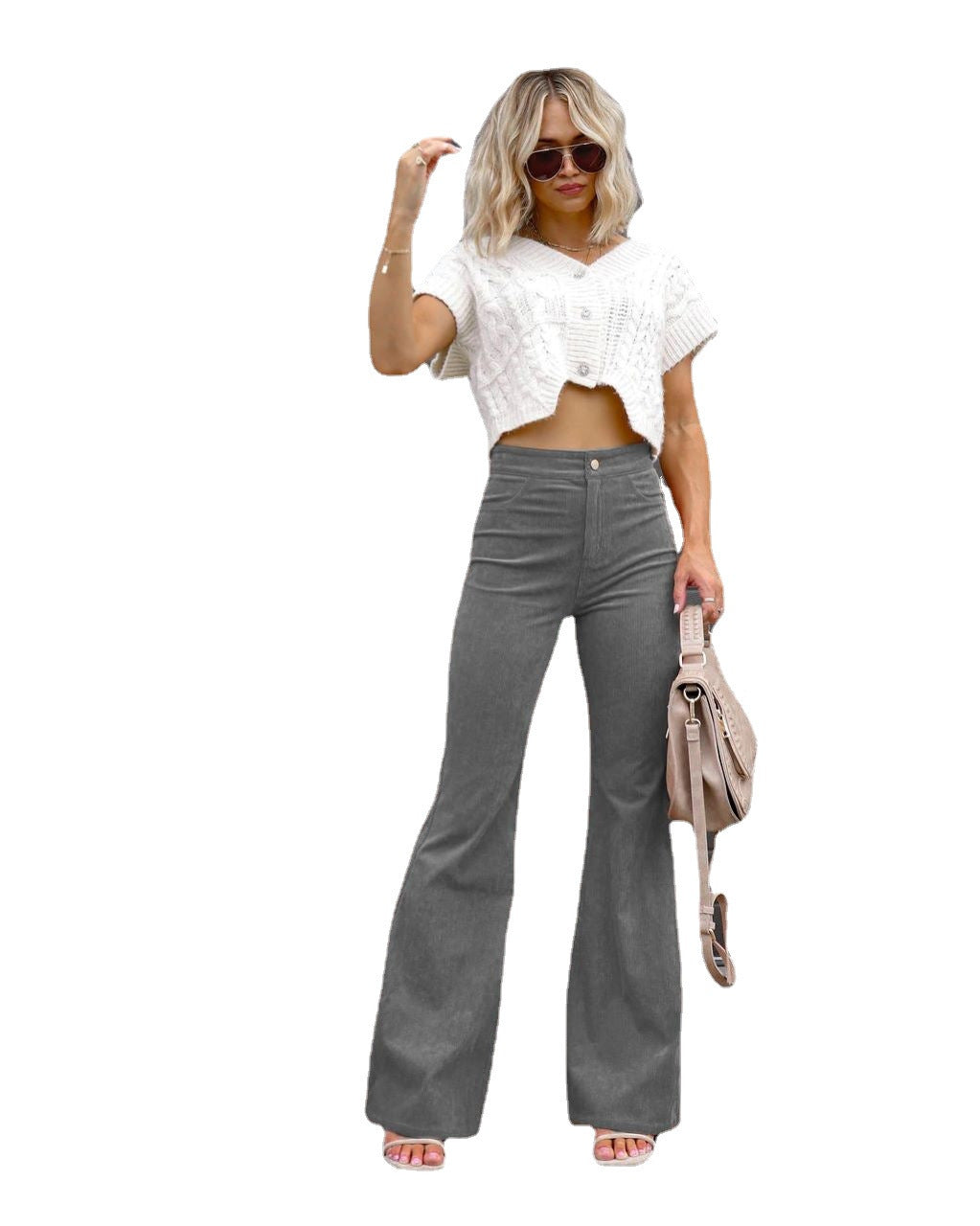 Damen Modische Hochbund-Flared-Jeans Krohn-e