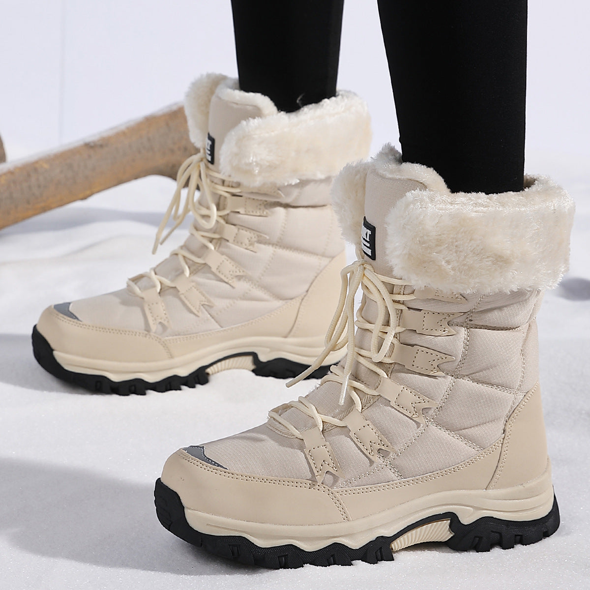 Damen Gefütterte Winterboots mit rutschfester Sohle und isolierendem Futter Krohn-e