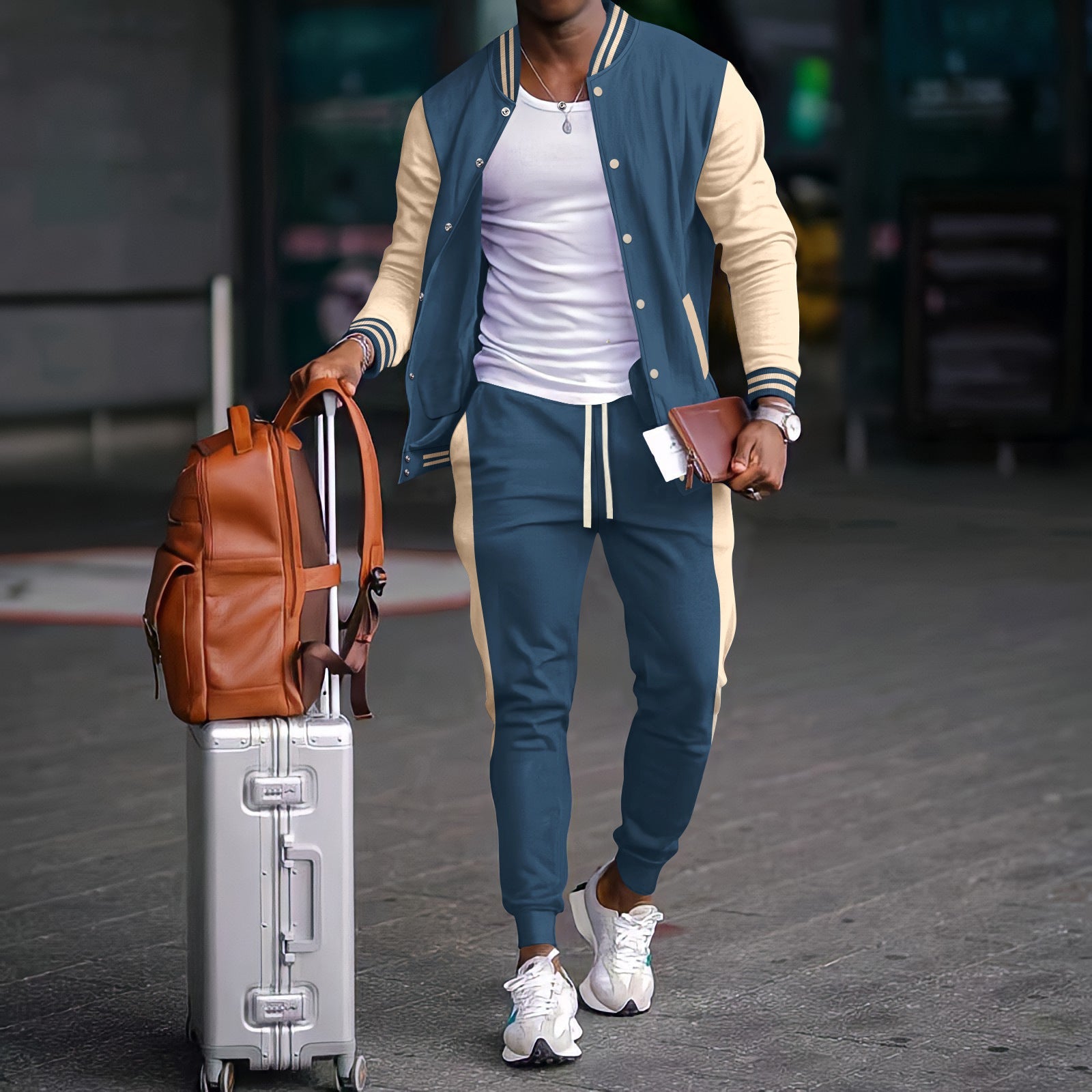 Herren sportliches Freizeitset mit Bomberjacke und Jogginghose Krohn-e
