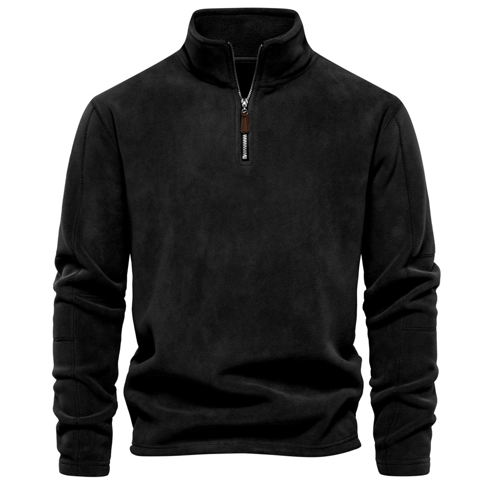 Herren-Fleece-Pullover mit Rollkragen