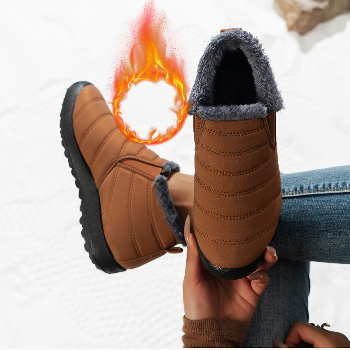 Damen Komfortable Winterboots mit kuscheligem Futter und rutschfester Sohle Krohn-e