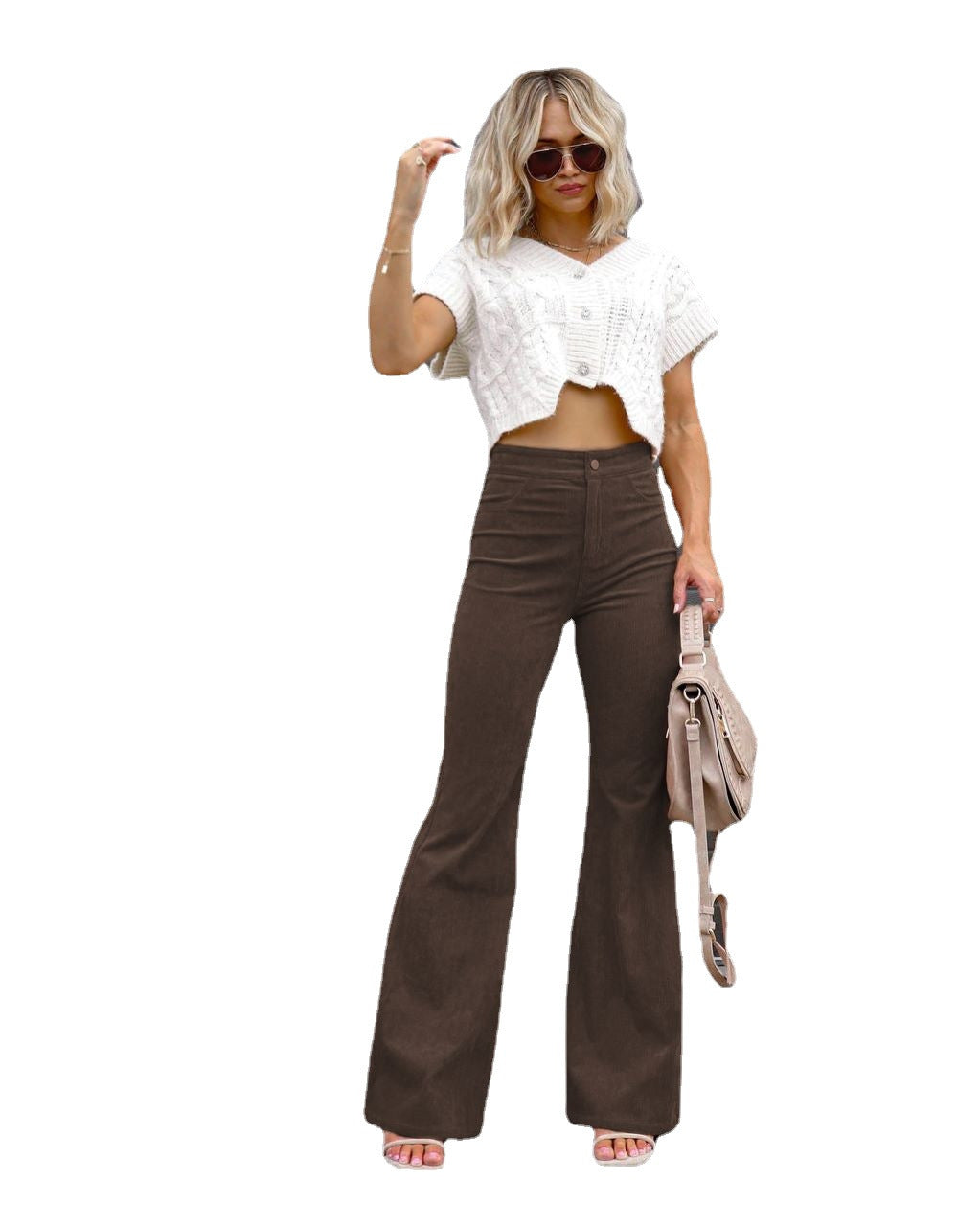 Damen Modische Hochbund-Flared-Jeans Krohn-e