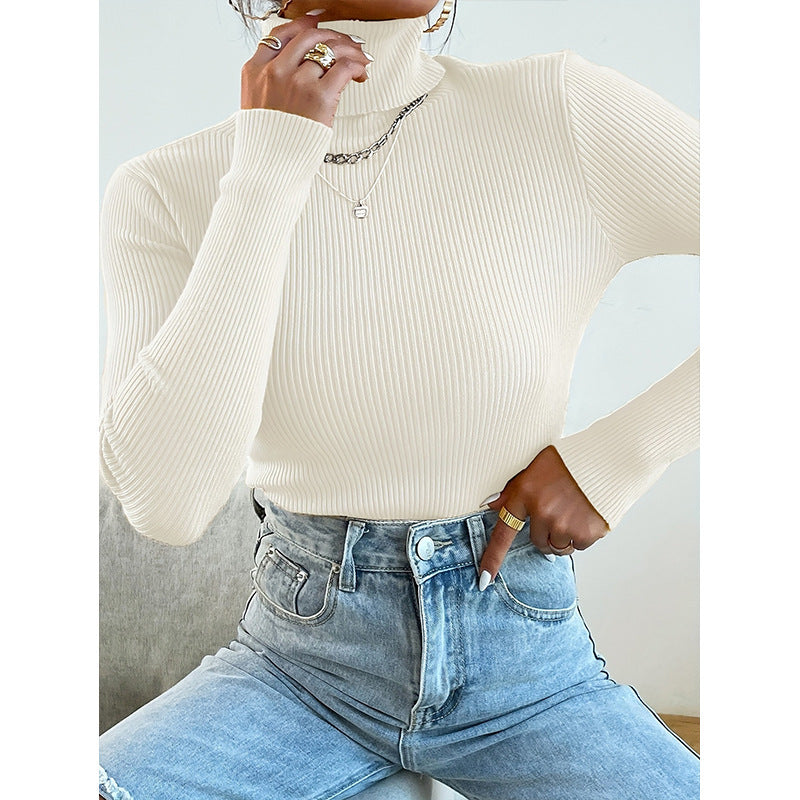 Damen Rollkragenpullover mit modernem Rippdesign Krohn-e