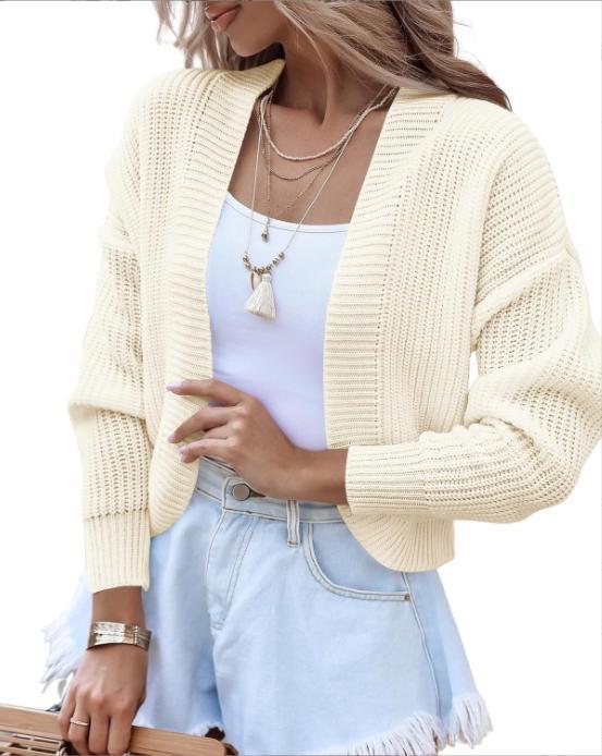 Damen lässiger Strickpullover mit überschnittenen Schultern und weitem Schnitt Krohn-e