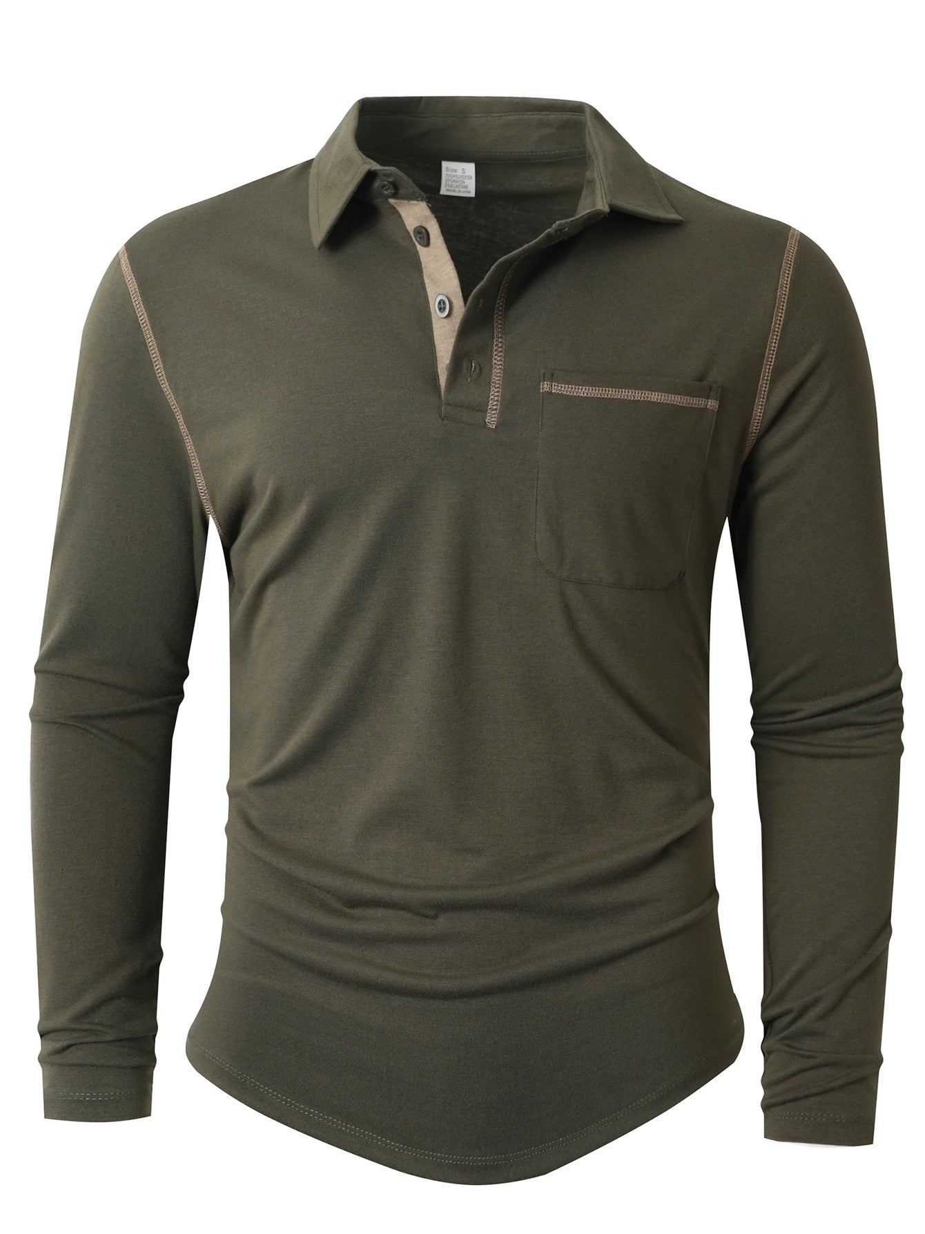 Herren Langarm Poloshirt Krohn-e