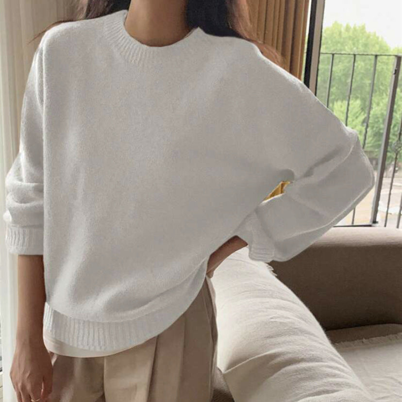 Damen Gemütlicher Rundhals-Pullover aus hochwertigem Stoff Krohn-e