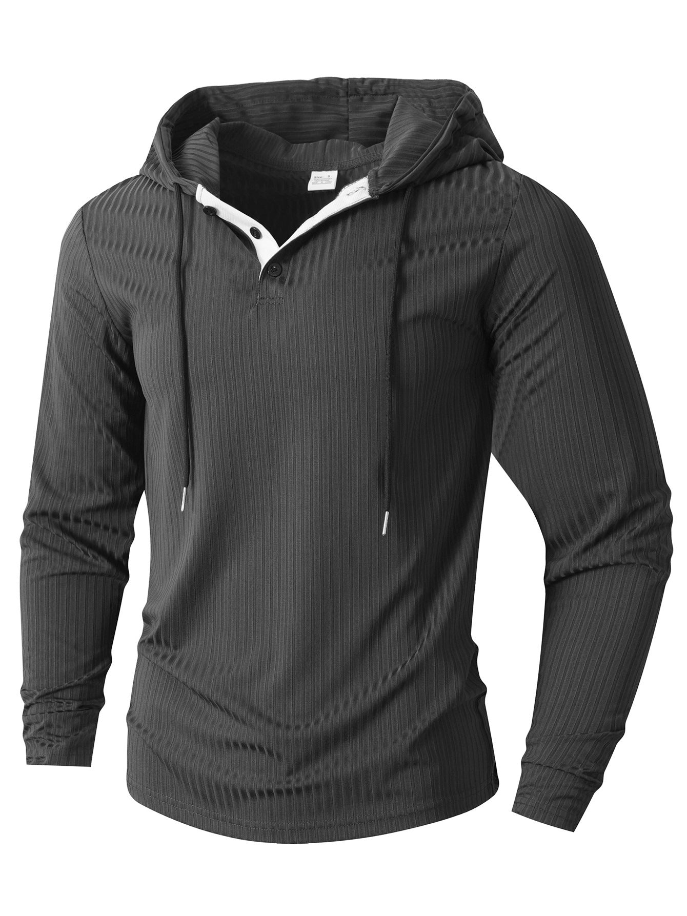 Herren Sportlicher Langarm-Hoodie mit strukturierter Oberfläche Krohn-e