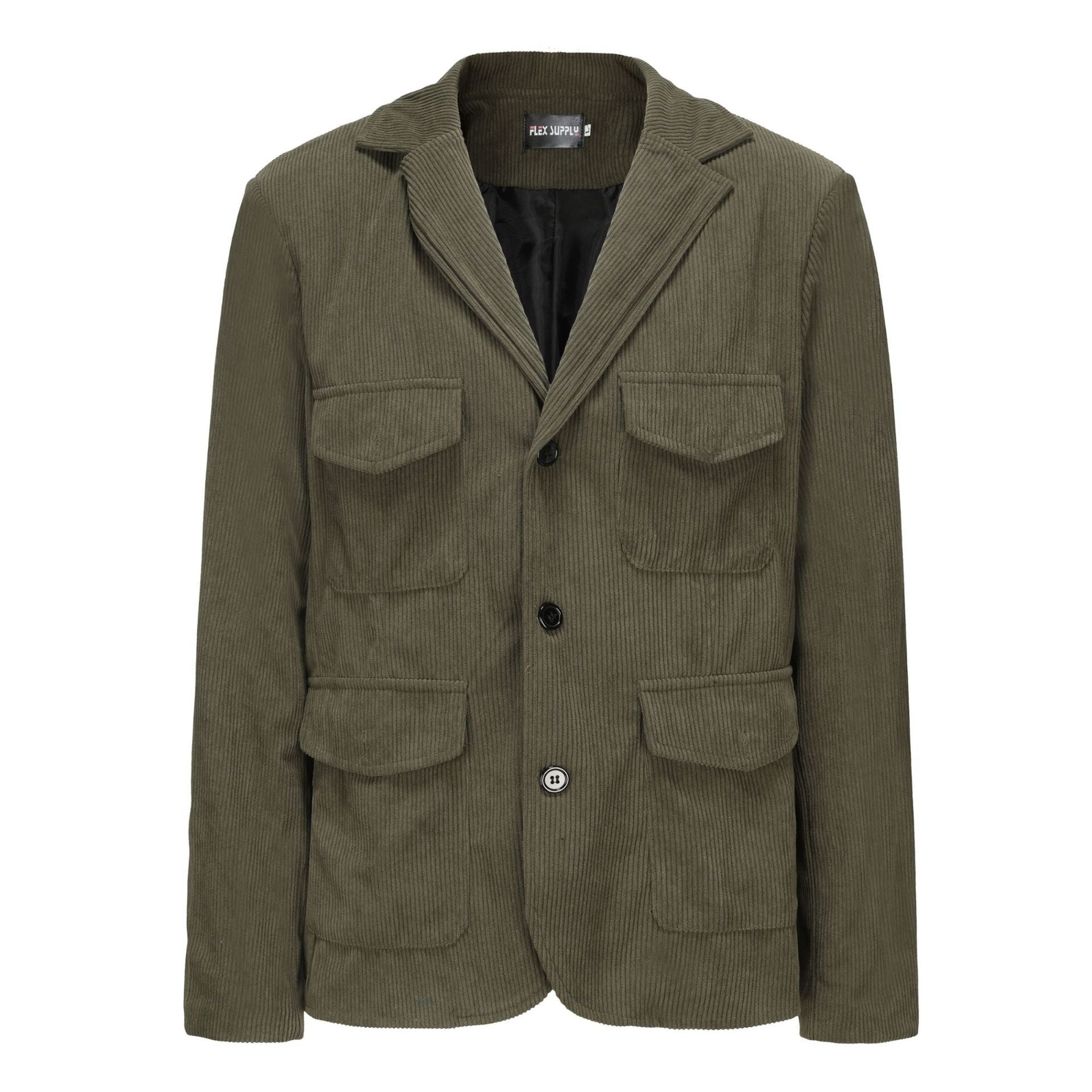 Damen lässige Cordjacke mit aufgesetzten Taschen Krohn-e