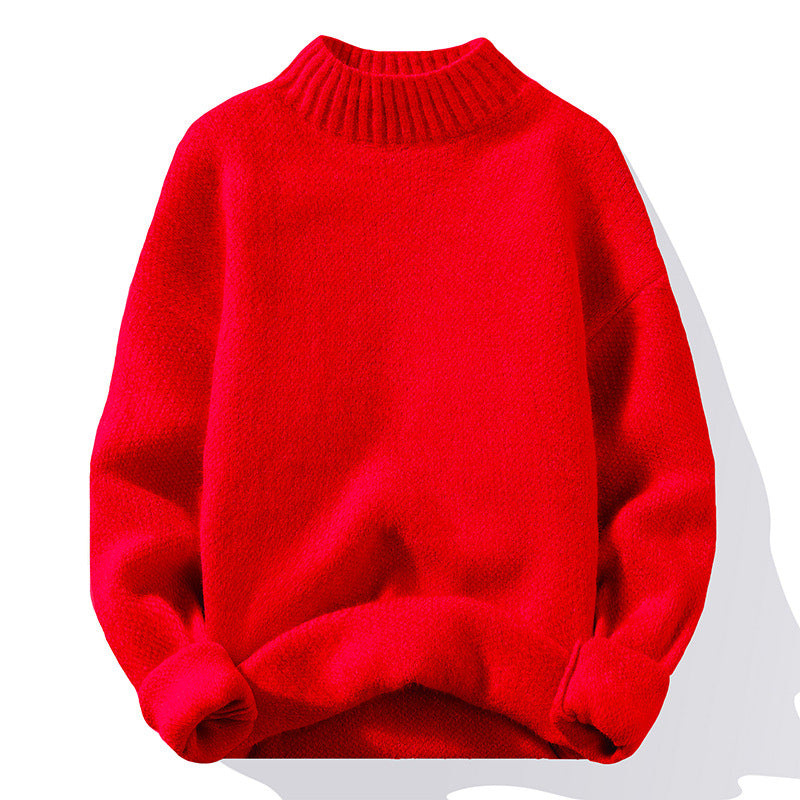 Damen Hochwertiger Rippstrickpullover mit hohem Kragen und lässigem Schnitt Krohn-e