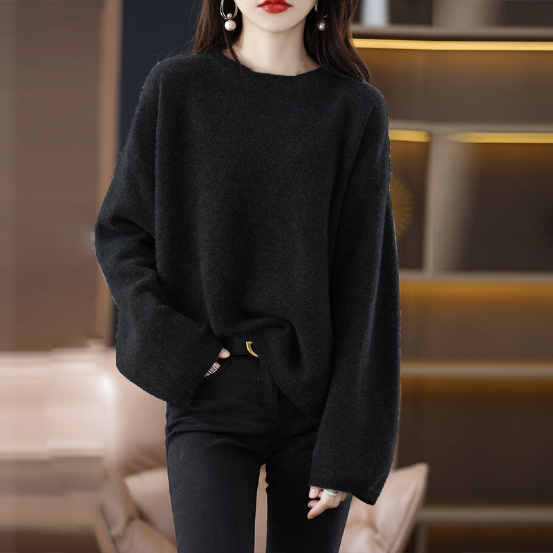 Damen Oversized Strickpullover mit weitem Schnitt und langen Ärmeln Krohn-e