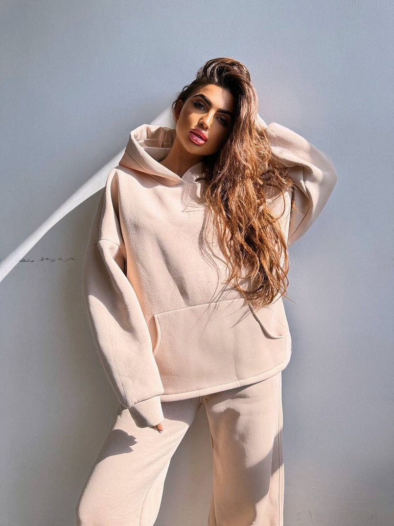 Damen Cooles Oversized Hoodie und weite Freizeithose Krohn-e