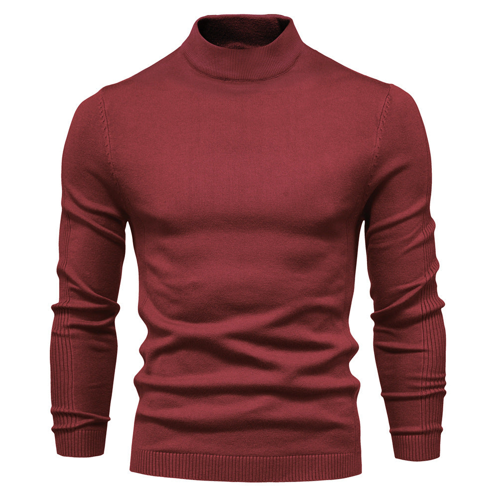 Herren komfortabler Rollkragenpullover aus weichem Strick Krohn-e