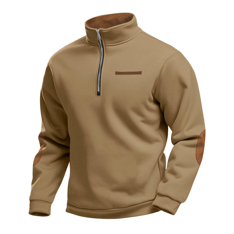 Herren Hochwertiges Sweatshirt mit Stehkragen und Reißverschluss Krohn-e