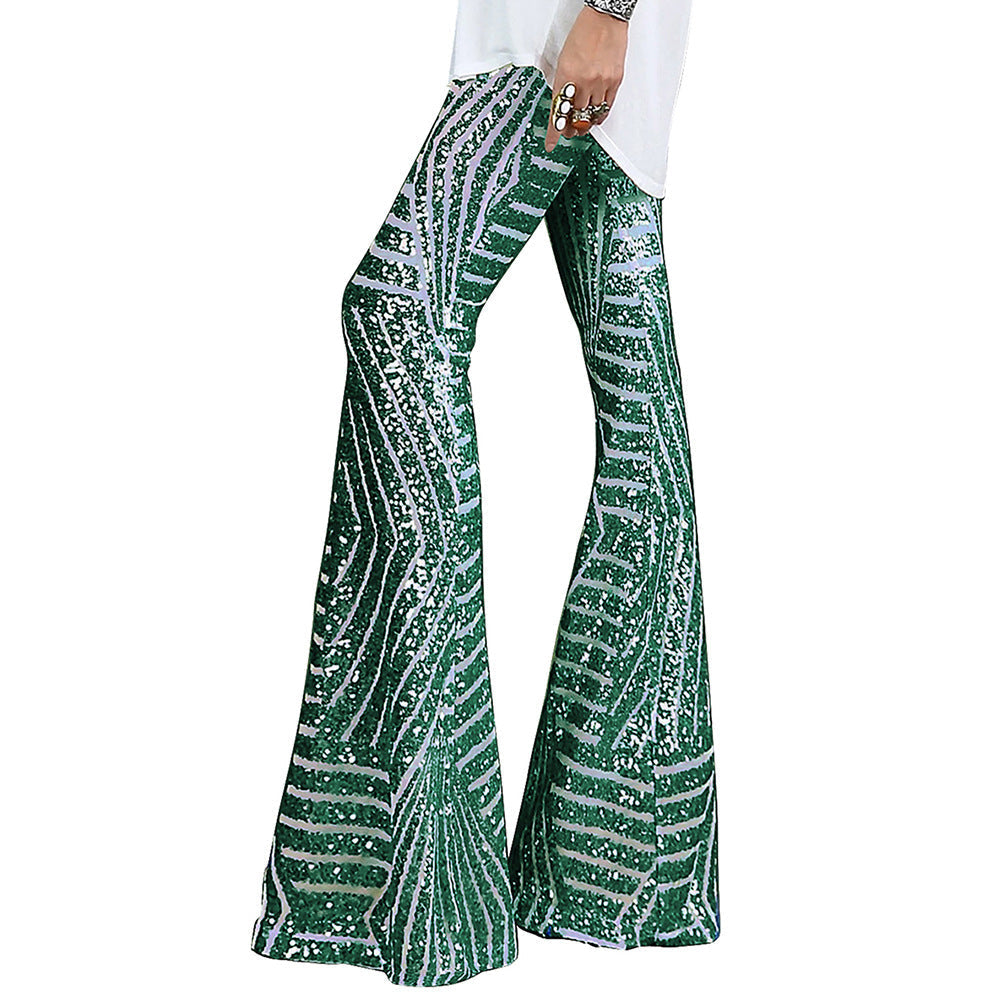 Krohn-e | Glitzer Schlagpaillettenhose