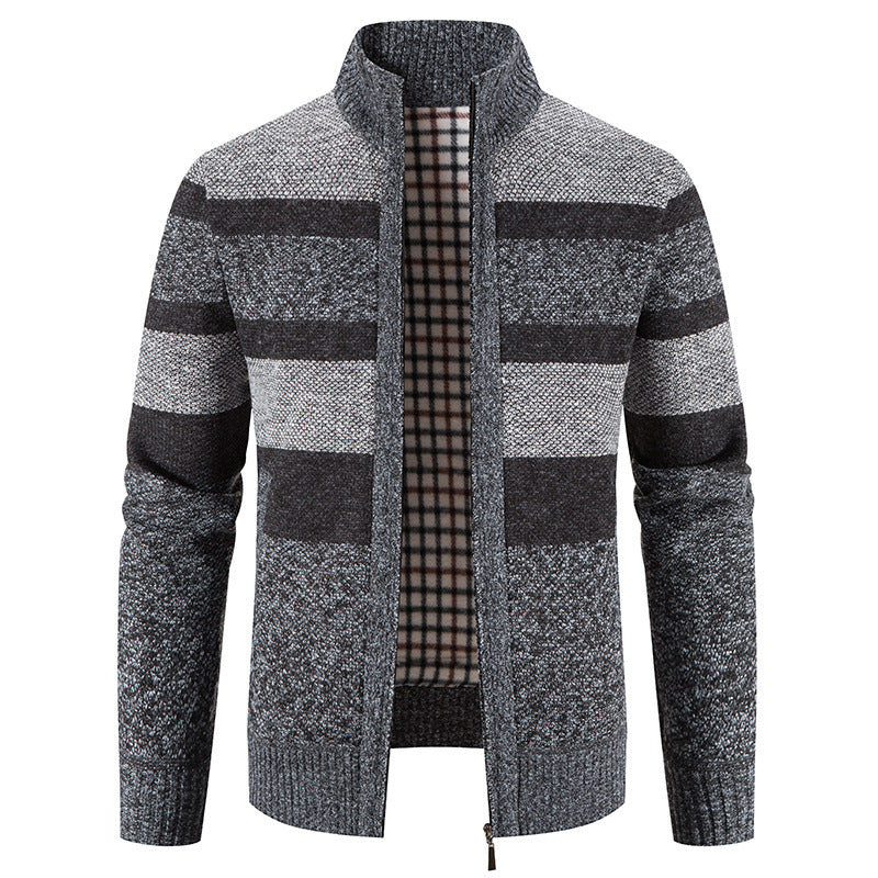 Herren modische Strickjacke mit einem modernen und vielseitigen Karomuster Krohn-e
