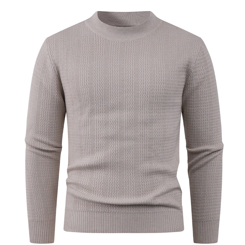 Herren Strukturpullover mit hochgeschlossenem Kragen und modischem Design Krohn-e