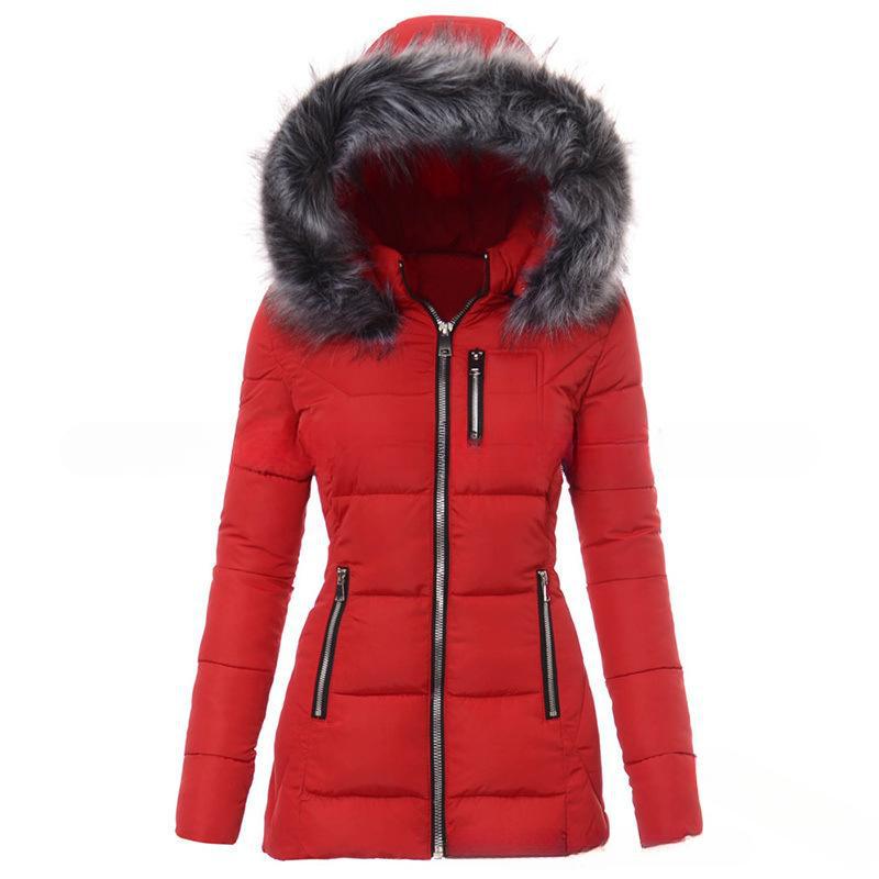 Damen Winterjacke mit abnehmbarem Kunstpelzkragen Krohn-e