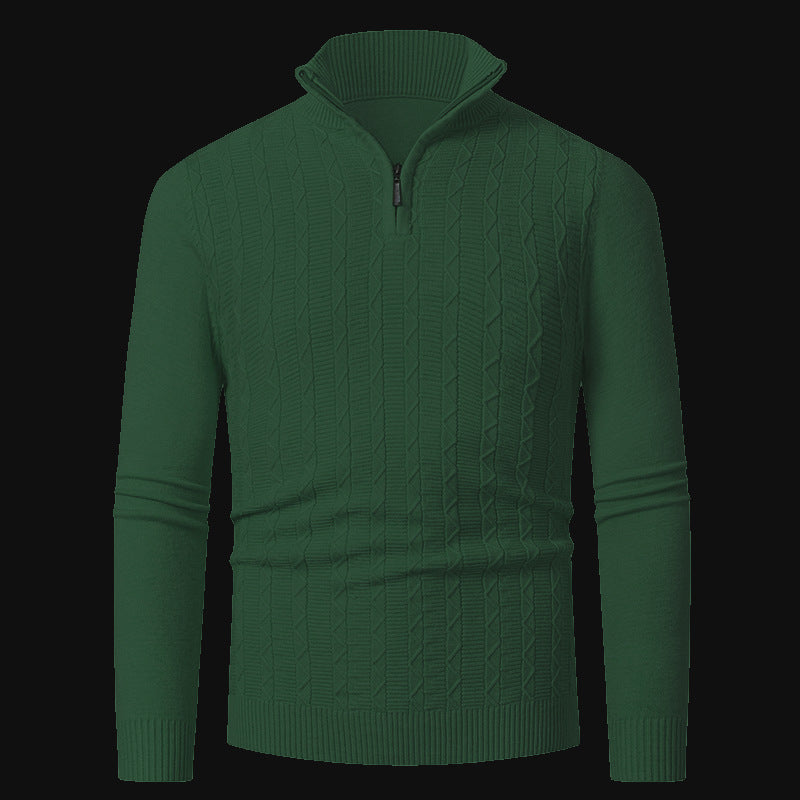 Herren Strickpullover mit modernem Kragen und Reißverschluss Krohn-e