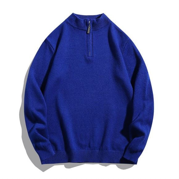 Herren Pullover mit modernem Stehkragen und Reißverschluss Krohn-e