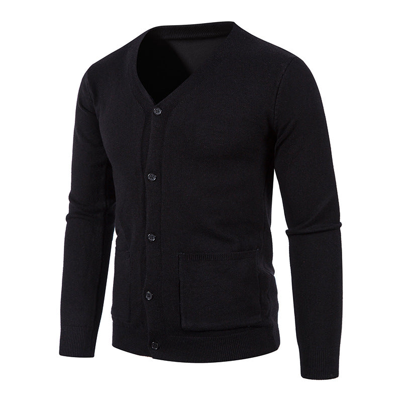 Herren Eleganter V-Ausschnitt Strickcardigan Krohn-e