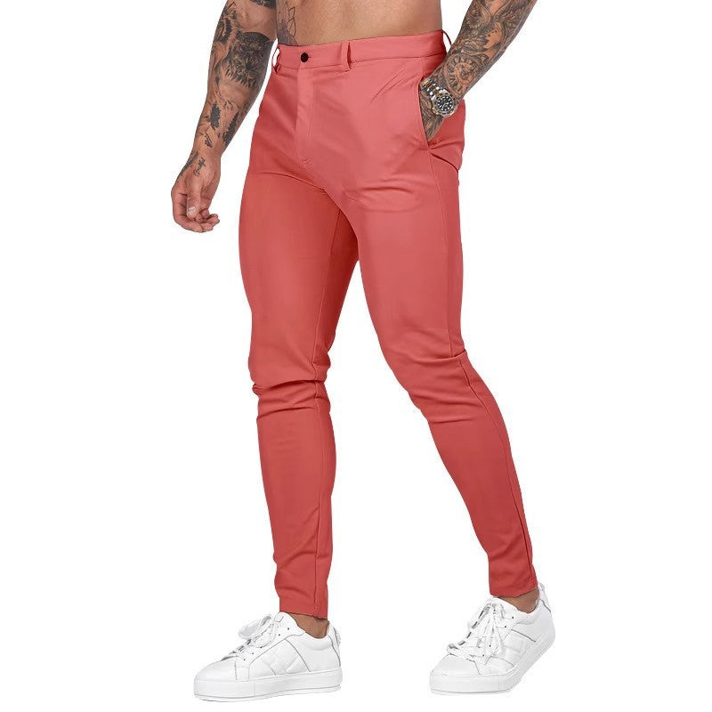 Herren elegante Slim-Fit Chinohose mit elastischem Bund und praktischen Taschen Krohn-e