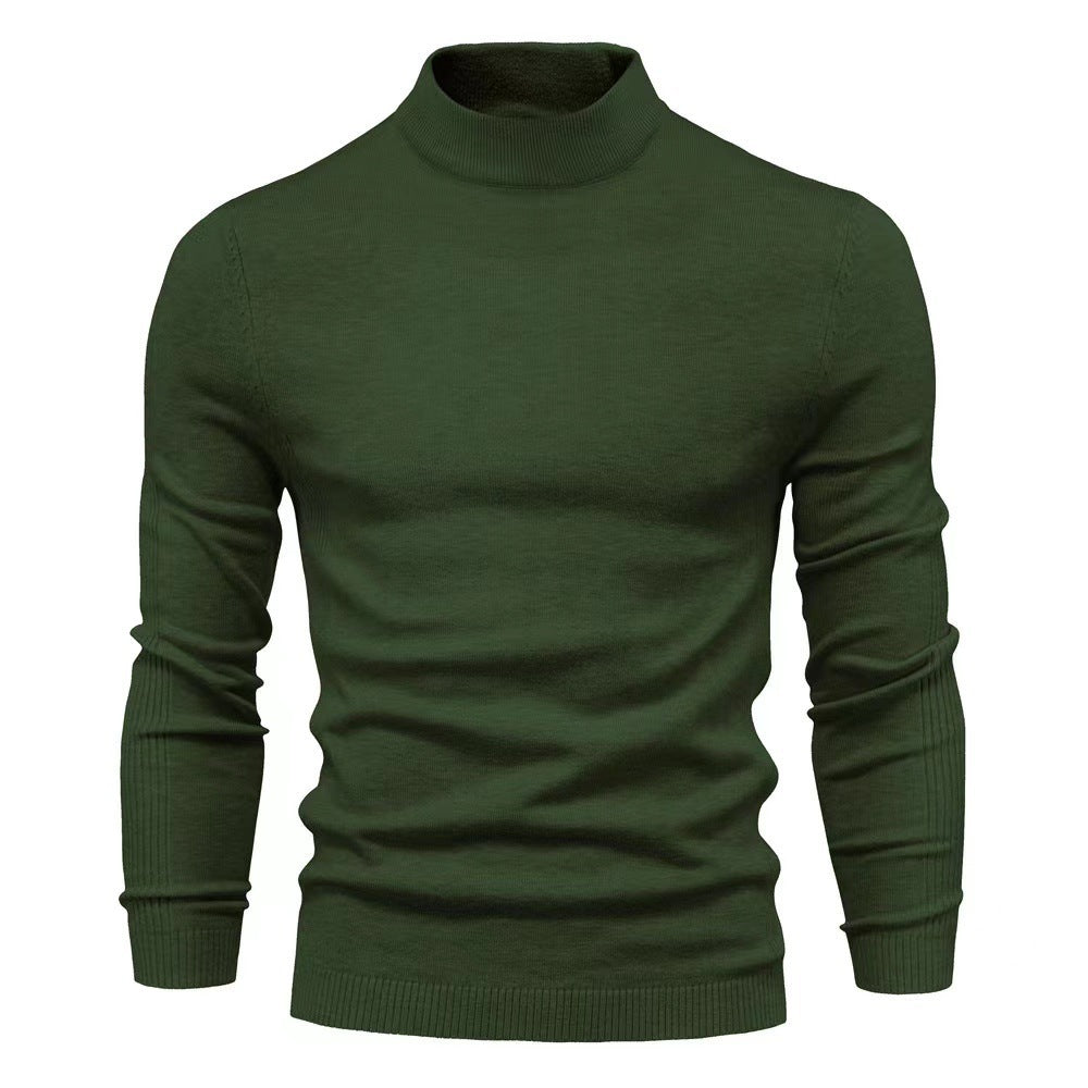 Herren stilvoller Rollkragenpullover aus weicher Merinowolle Krohn-e