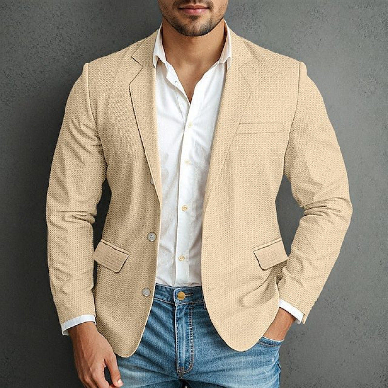 Herren eleganter Blazer mit strukturiertem Design und praktischen Taschen Krohn-e