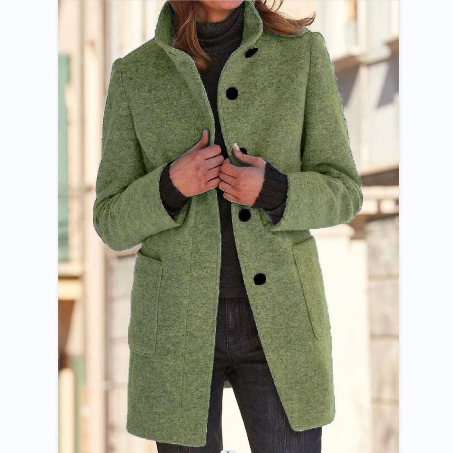 Krohn-e | Eleganter Damenmantel Mit Knöpfen