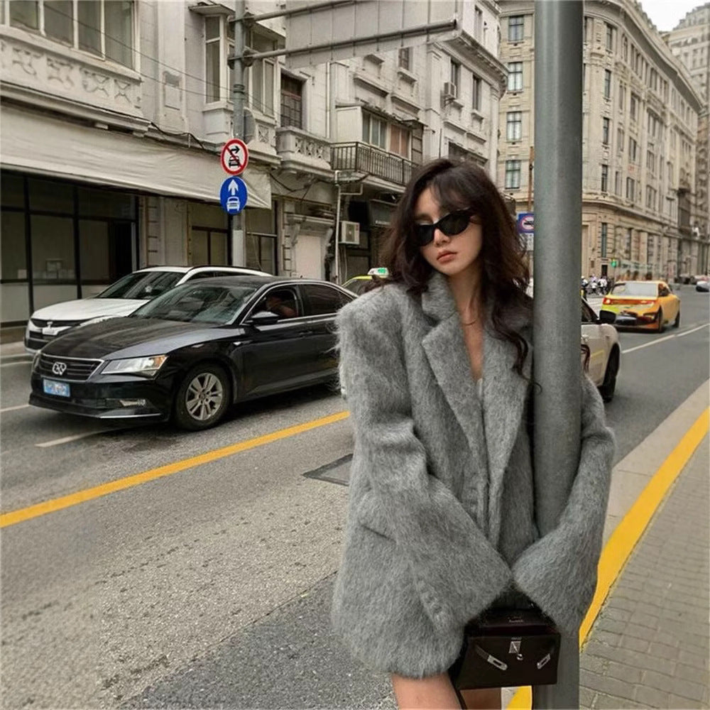 Damen Modischer Oversized-Blazer mit luxuriösem Futter Krohn-e