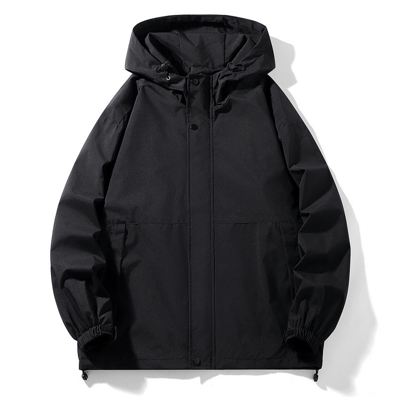 Herren Wasserabweisende Übergangsjacke mit verstellbarer Kapuze und praktischen Taschen Krohn-e