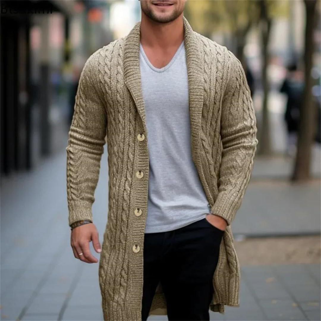 Herren Strickjacke mit offenem Design und Knopfdetails Krohn-e