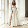 Damen Hochzeitskleid mit eleganten Spitze-Applikationen und schwingendem Rock Krohn-e