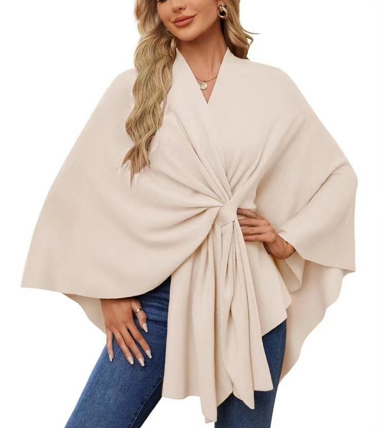 Damen Eleganter Wickelpullover mit asymmetrischem Schnitt Krohn-e