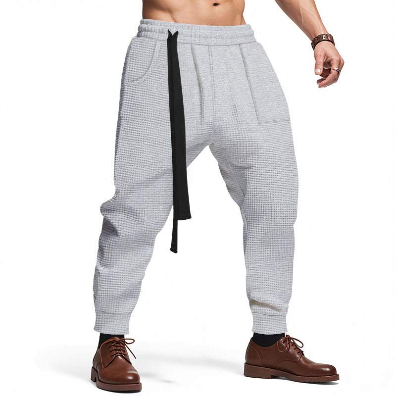 Herren lässige Struktur-Sweatpants mit verstellbarem Kordelzug Krohn-e