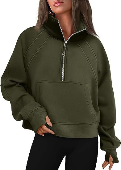Damen Sportlicher Pullover mit hohem Kragen und Reißverschluss Krohn-e