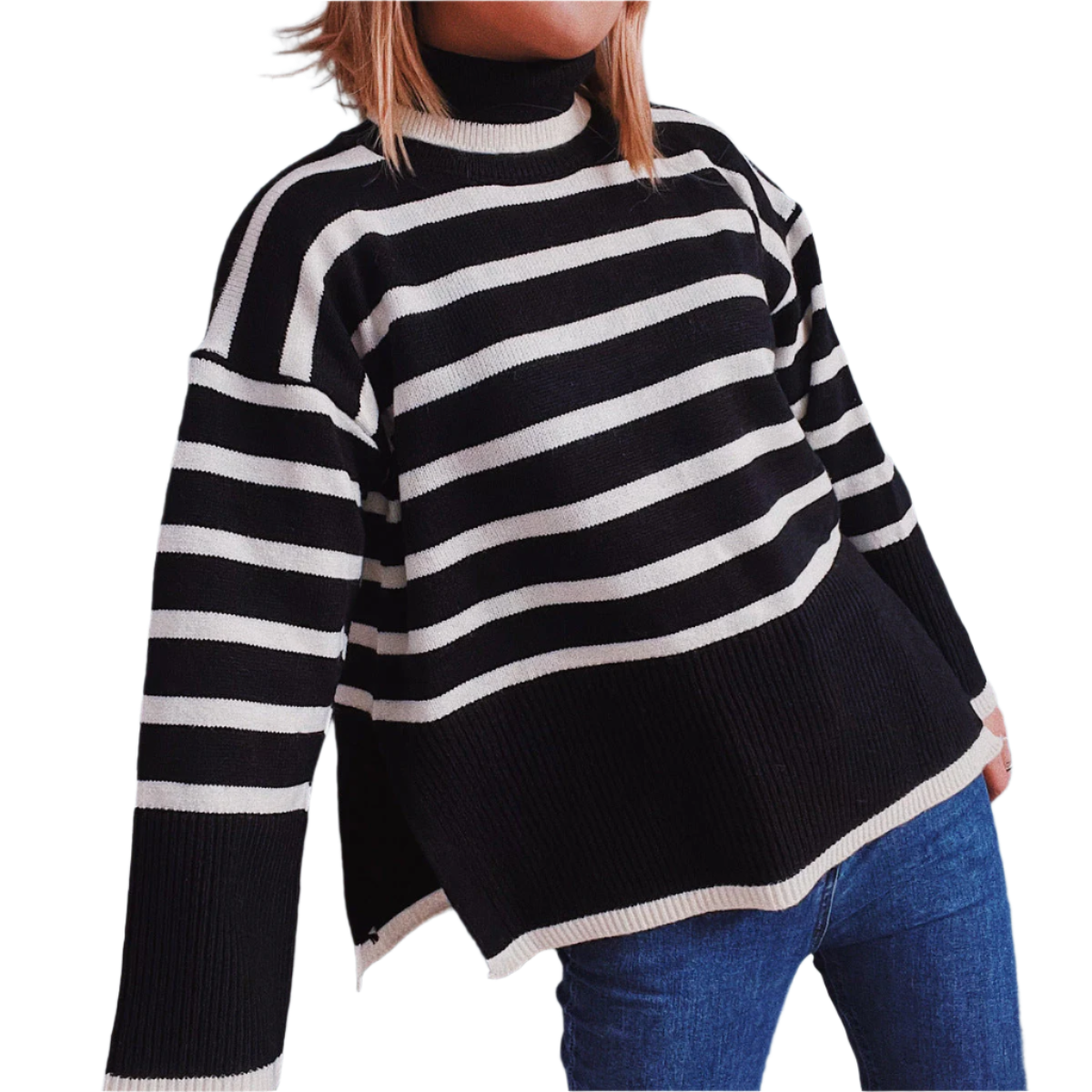 Krohn-e | Gestreifter Strickpullover für Herbst & Winter