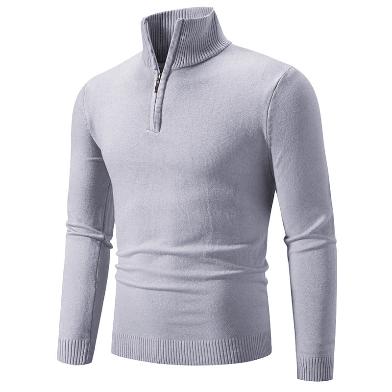 Herren Strickpullover mit hohem Kragen und praktischen Reißverschluss Krohn-e