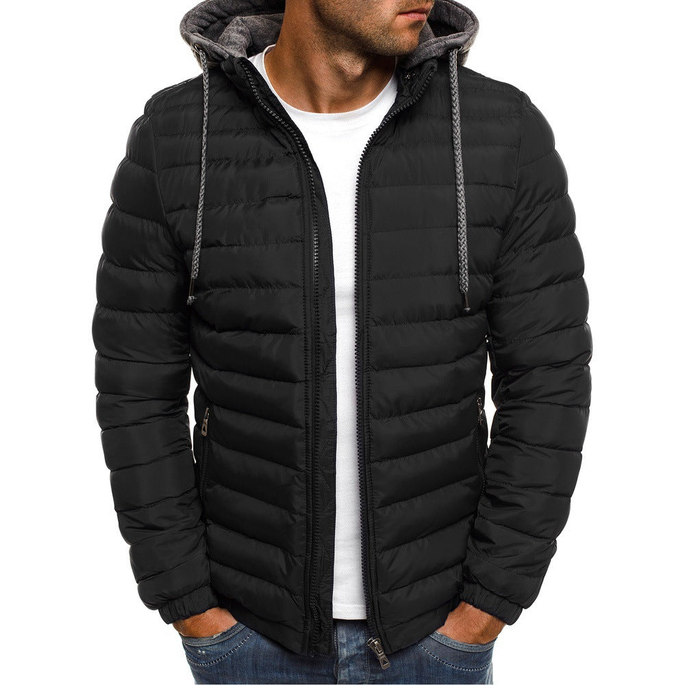 Herren Leichte Steppjacke mit abnehmbarer Kapuze Krohn-e