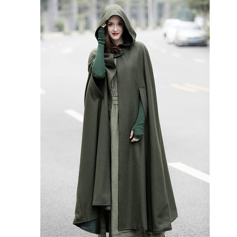 Damen elegante Kapuzenumhang Krohn-e