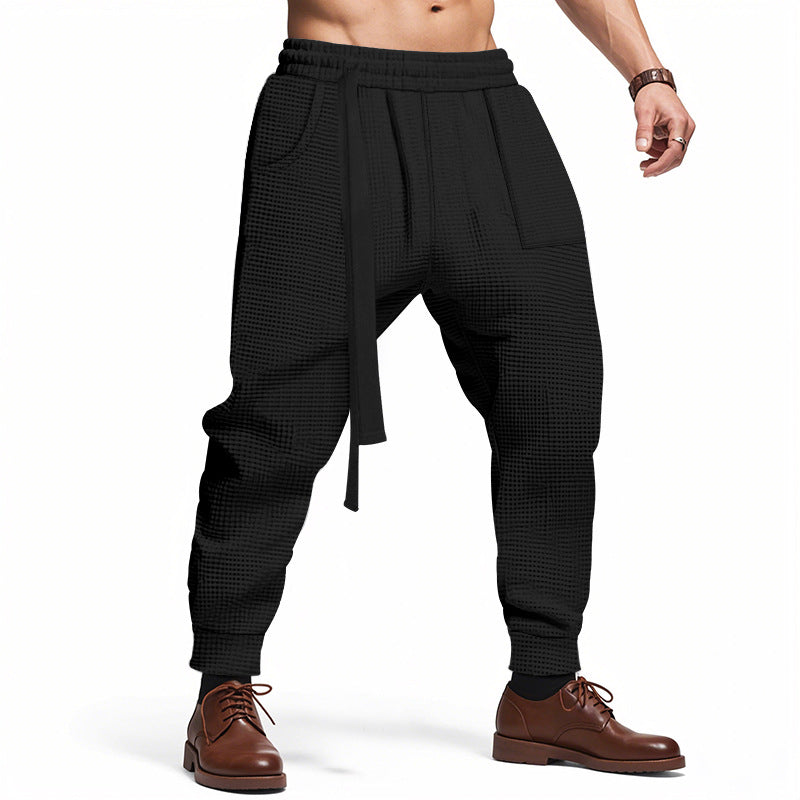 Herren lässige Struktur-Sweatpants mit verstellbarem Kordelzug Krohn-e
