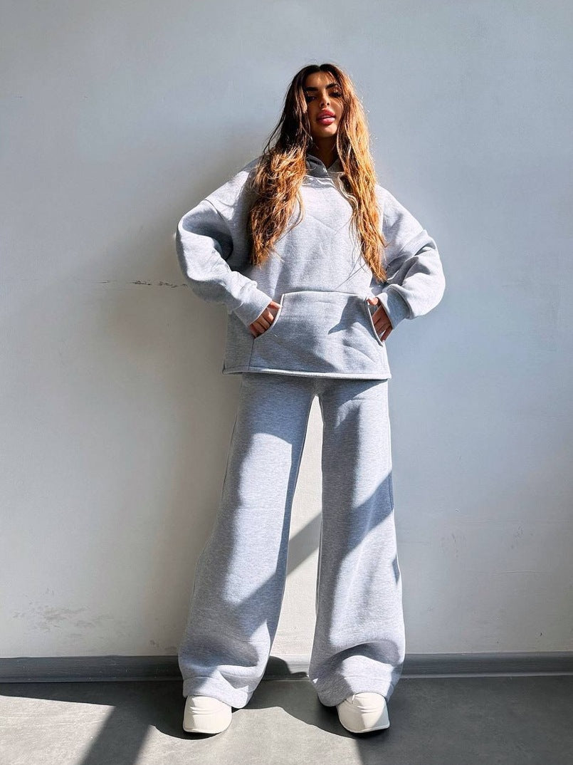 Damen Cooles Oversized Hoodie und weite Freizeithose Krohn-e